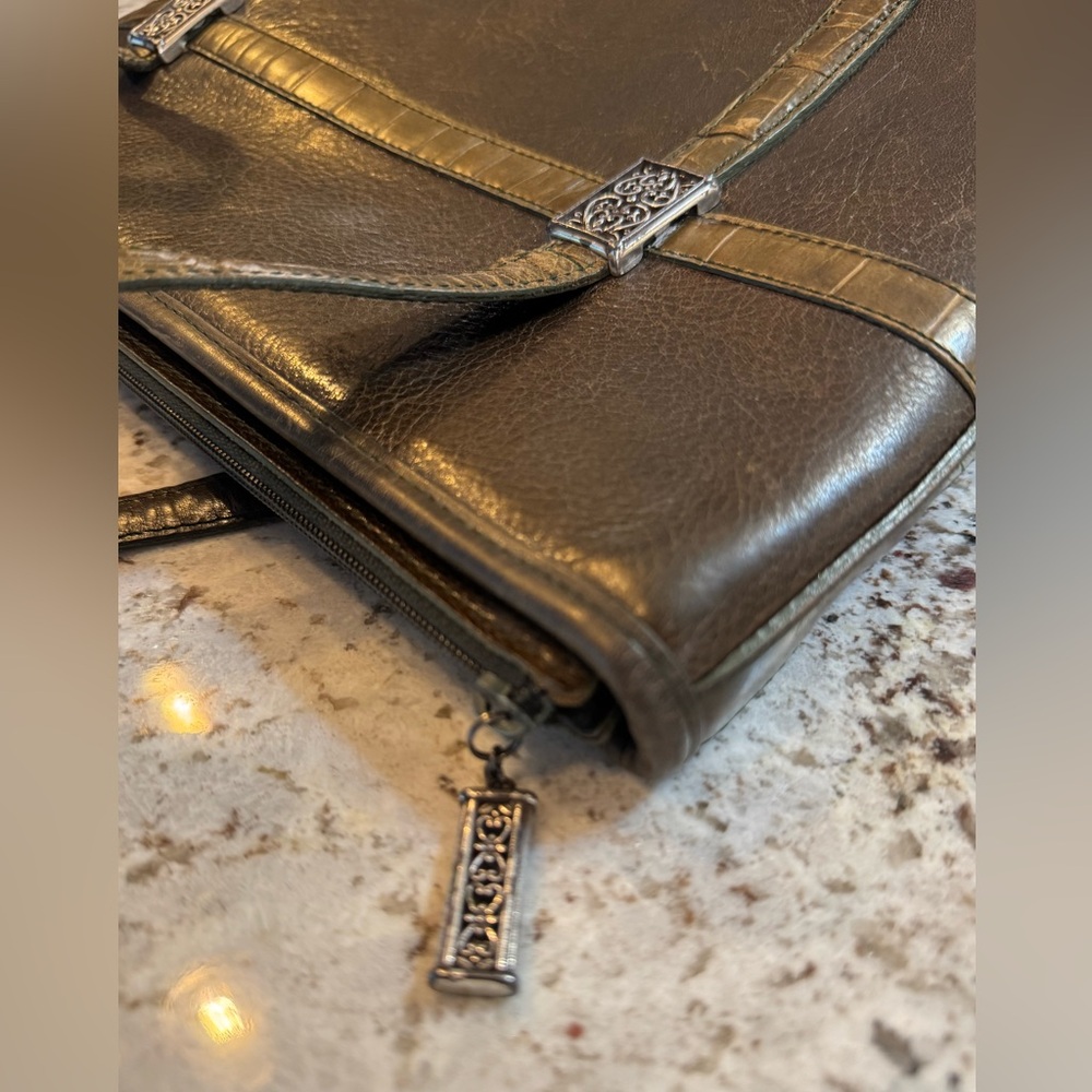 Vintage Brighton Dark Olive Green Leather Shoulder‎ Bag - Picture 4 of 9